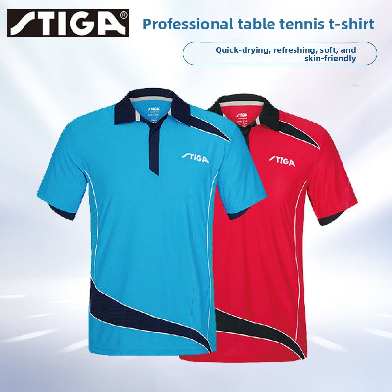 Table Tennis Jersey Butterfly - 스티가 스포츠 칼라 티셔츠, 루즈하고 통기성이