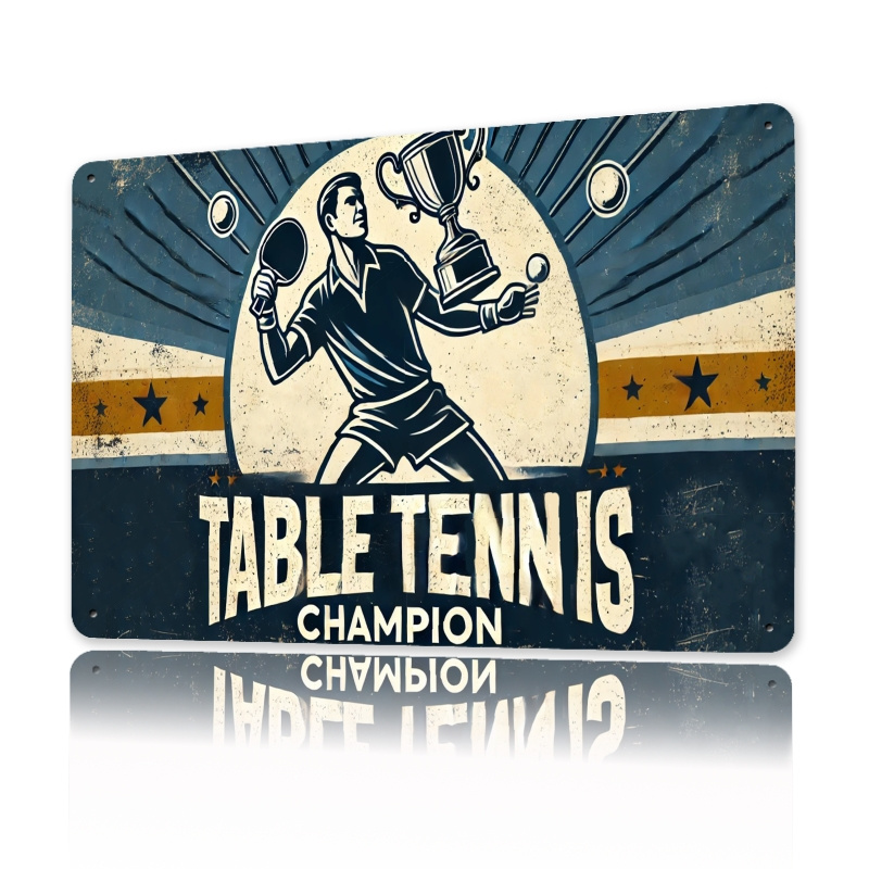 Table Tennis Championships - 빈티지 탁구 선수권 대회 금속 벽