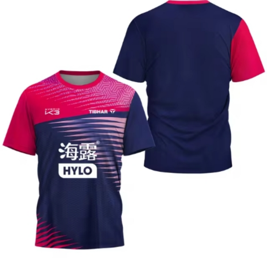 2024 여름 새로운 삼각형 조각 남자 탁구 티셔츠 배 - Table Tennis Jersey Butterfly 리뷰 및 가격