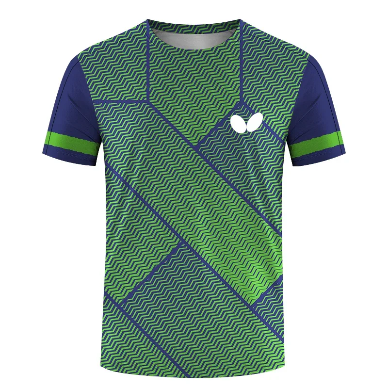남성용 반팔, 라운드넥 티셔츠, 3D, 속건성, 프린트 - Table Tennis Jersey Butterfly 리뷰 및 가격