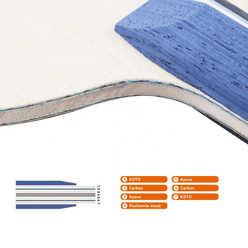 1PCS 블루 탄소 섬유 탁구 블레이드 7겹 공격형 핑 - Table Tennis Racket 리뷰 및 가격